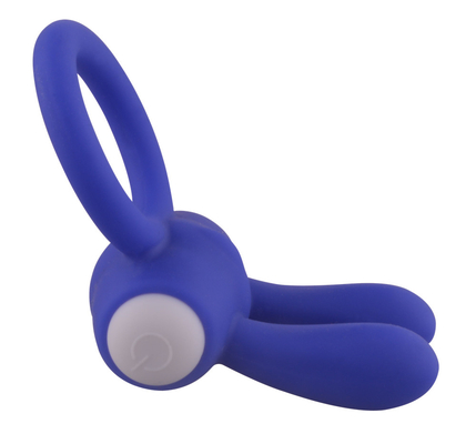 Rabbit Cock Ring Vibrator Penis Ring dengan manik-manik untuk Stimulasi Ekstra