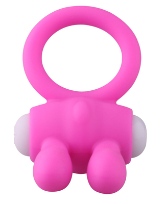 Rabbit Cock Ring Vibrator Penis Ring dengan manik-manik untuk Stimulasi Ekstra