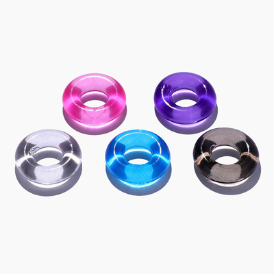 Pakaian Silikon Pria Kristal Berwarna Kunci Sperma Cincin Penundaan Cincin Produk Dewasa yang Menyenangkan