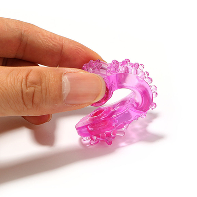Cock Ring Vibrator Penis Ring dengan manik-manik untuk stimulasi ekstra