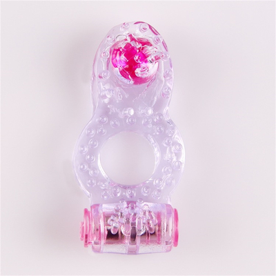 Cock Ring Vibrator Penis Ring dengan manik-manik untuk stimulasi ekstra