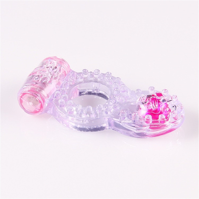 Cock Ring Vibrator Penis Ring dengan manik-manik untuk stimulasi ekstra