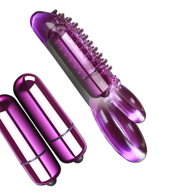 Double Motor Finger Mini Vibrator Klitoris Anal Pussy Wanita Dewasa Pasangan Finger Vibrator