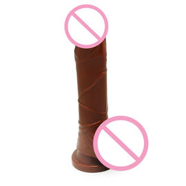 Tidak Berbau Realistis Dildo Sex Toy Kuat Suction Cup Silicone Untuk Wanita