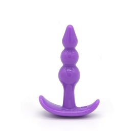 Silikon Lembut Anal Plug Anus Dilator Butt Plug Dildo untuk Pria Gay Erotis Aksesoris