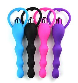 Mainan Seks Anal Dewasa Tahan Air Bergetar Butt Plug Dengan Vibrator Berat 76g