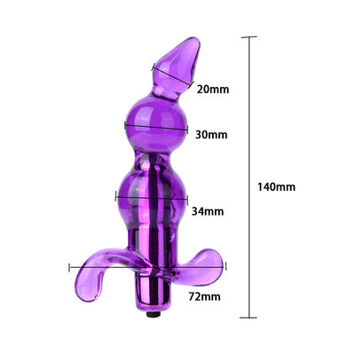 TPE Beads Anal Sex Toys Vibrator Pijat Prostat Lembut 1 Getaran Kecepatan