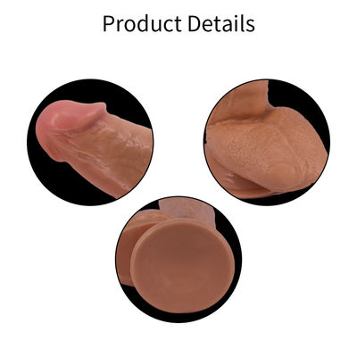 Warna yang Disesuaikan Tersedia Dildos Hitam PVC untuk Wanita Berukuran Besar Mainan Seks Realistis