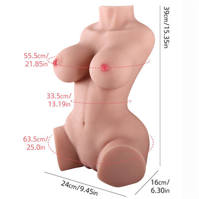 5.5Kg Boneka Setengah Tubuh Boneka Seks Tubuh dengan Kerangka Logam Kehidupan Nyata Vagina Pria Masturbasi Mainan Seks Dewasa untuk Pria