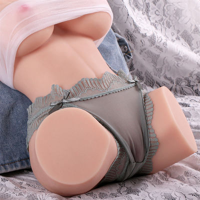 5.5Kg Boneka Setengah Tubuh Boneka Seks Tubuh dengan Kerangka Logam Kehidupan Nyata Vagina Pria Masturbasi Mainan Seks Dewasa untuk Pria