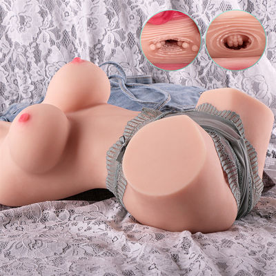 5.5Kg Boneka Setengah Tubuh Boneka Seks Tubuh dengan Kerangka Logam Kehidupan Nyata Vagina Pria Masturbasi Mainan Seks Dewasa untuk Pria